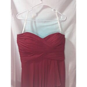 David's Bridal Strapless Dress, Red, Size 14‎ (See Pictures)